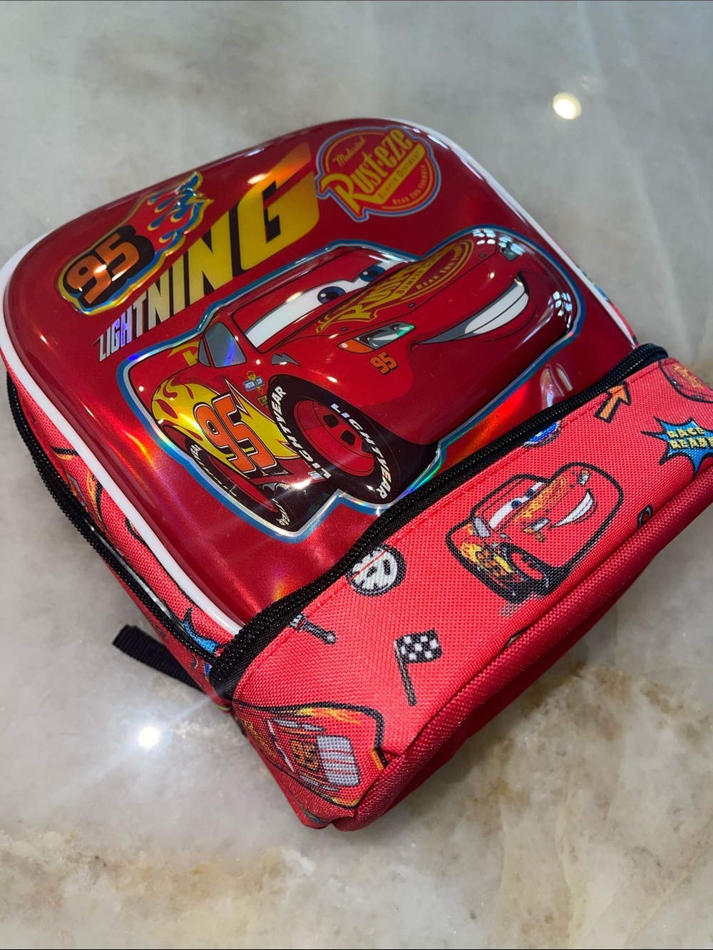 Cars Lightning McQueen Red Kids Lunch Bag NWOT